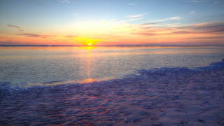 Sunset river beach clouds lens - dionisiu free wallpaper for desktop