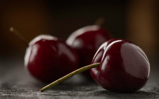 Cherries closeup dof photorealistic 3d - single free wallpaper