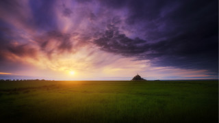 Mystical horizon dusk sunset ocean - david martin free wallpaper for desktop