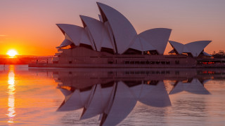 Australian architecture sunset water bridge - sunset time free wallpaper for desktop