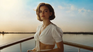 Woman white top boat smile - dorothy coke free wallpaper