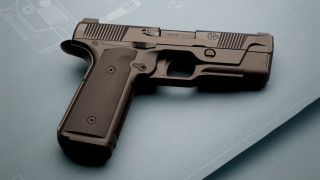 Gun table blue black white - a white line free wallpaper