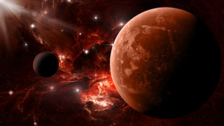Red planet star cluster moonbeam - a red planet free wallpaper