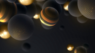 Floating balls geometric abstract lamp - a bunch of balls free wallpaper for desktop