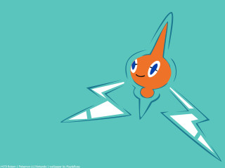 Cartoon character lightning bolt blue 2 - vector art free wallpaper