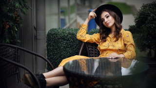 Woman hat handbag fashion shoot - american barbizon school free wallpaper