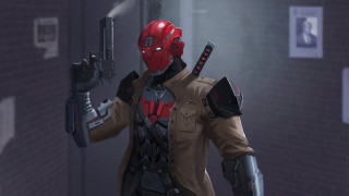 Man red mask gun hallway - a gun and a gun free wallpaper