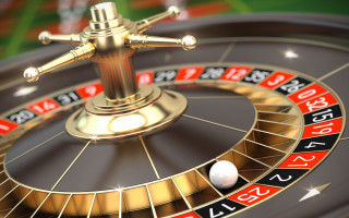 Golden roulette casino chips ball - vray free wallpaper for desktop