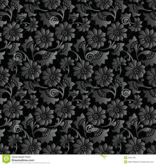 Black white floral background design - a flemish baroque free wallpaper for tablet