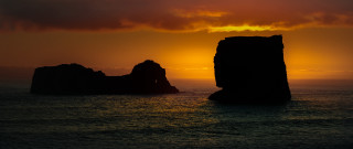 Sunset ocean rock formation dramatic - david boyd free wallpaper