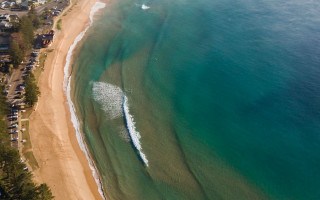 Beach wave houses boat aerial - andreas gursky free wallpaper for desktop
