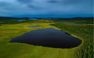 Lake greenfield forest cloudy sky - arkhip kuindzhi free wallpaper