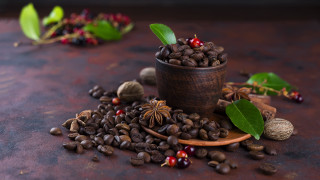 Coffee beans spices leaves food - other thing free wallpaper