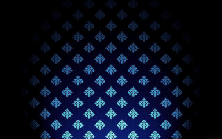 Blue white pattern black background - a blue light in the middle free wallpaper
