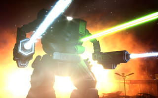 Large robot fire energy sword - antipodean free wallpaper