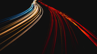 Highway night longexposure light trails - the car free wallpaper