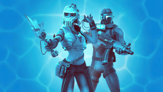 Futuristic gadgets gun cellphone blue - against a blue background free wallpaper