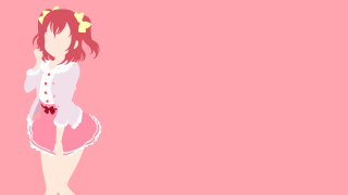 Girl pink dress bow head 2 - lineart free wallpaper for desktop