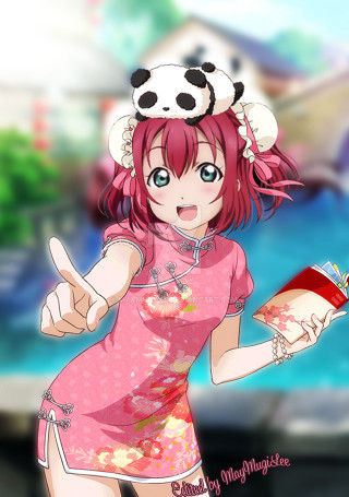 Girl pink dress panda hat - a polaroid photo free wallpaper for mobile