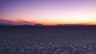 Lone bird desert sunset mountains - the distance in the distance free wallpaper