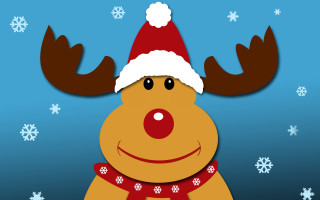 Reindeer santa hat scarf head - behance hd free wallpaper