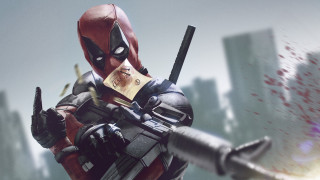 Deadpool gun city action motion - a deadpool character holding free wallpaper