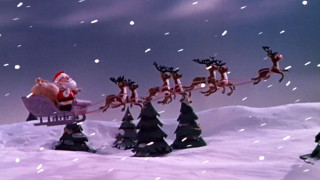 Santa claus sleigh reindeer snow 3 - vfx free wallpaper for desktop