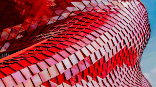 Red white building sky street - ai weiwei free wallpaper for desktop