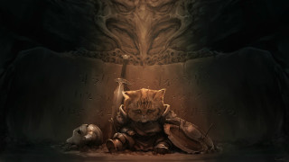 Cat trash cave light fantasy - mouth free wallpaper for desktop