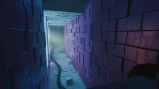 Purple light honeycomb tile wall - a hallway free wallpaper