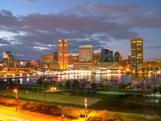 City skyline river lights nighttime - elizabeth charleston free wallpaper