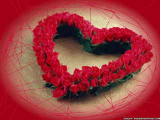 Heart red roses background red - a heart free wallpaper