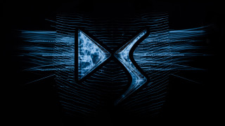 Black background blue x logo - behance hd free wallpaper