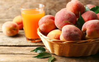 Basket peaches orange juice leaves - boetius adamsz bolswert free wallpaper