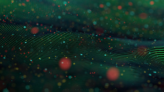 Christmas city bokeh particles 3d - a blurry background free wallpaper for desktop