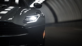 Sports car tunnel headlight photorealism - a light free wallpaper for desktop