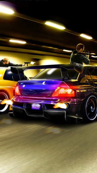 Cars driving tunnel skateboarder lights - a street next free wallpaper for mobile