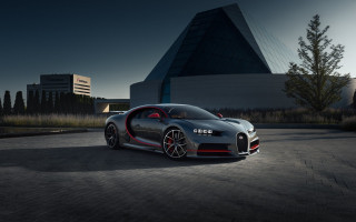 Bugatti night building sky dahlov - a bugatti car free wallpaper