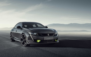 Grey car mountains clouds road - xf iq4 free wallpaper