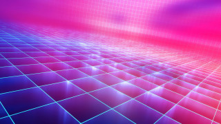 Colorful grid fence honeycomb synthwave - synthwave free wallpaper for desktop