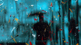 Person holding umbrella rain blue - chris friel free wallpaper