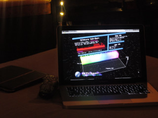 Laptop table mouse cellphone desk - a laptop computer free wallpaper for desktop