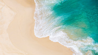Beach wave surfboard ocean sand - the shore and a person free wallpaper for desktop