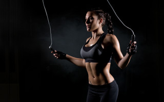 Woman scissors string black background - cable wire free wallpaper