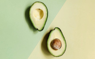 Avocado halves green yellow background - art green free wallpaper for desktop