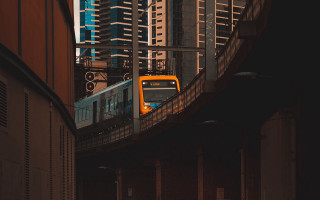 Train urban skyline tiltshift nohumans - a train free wallpaper for desktop