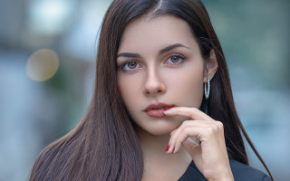 Elina karimova portrait longhair earrings - long hair and earrings free wallpaper