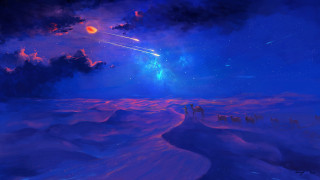 Night sky sheep shooting star - shooting free wallpaper