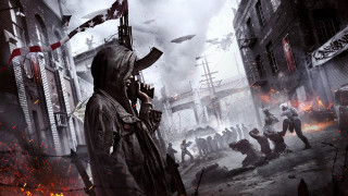 Hooded man street gun crowd - outfit free wallpaper
