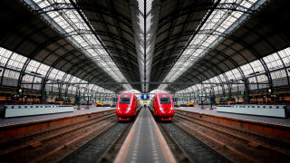 Train station skyline symmetry architecture - a platform free wallpaper